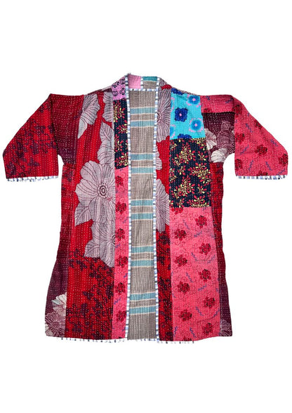 Vintage Red Kantha Coat