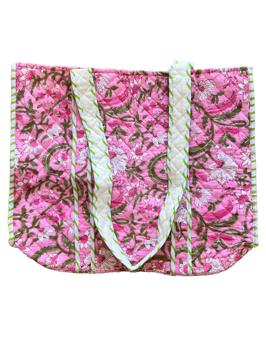 Pink Floral Tote - Coastal Brahmin