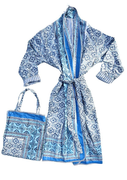 Women's Quilted Robes Hand Block Printed