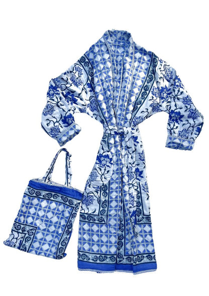 Women's Quilted Robes Hand Block Printed