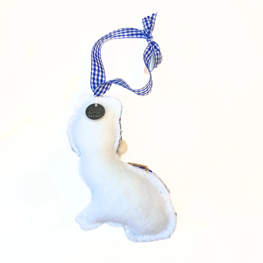 Quick Ship ~ Staffordshire Dog Chinoiserie Ornament | Blue - Coastal Brahmin