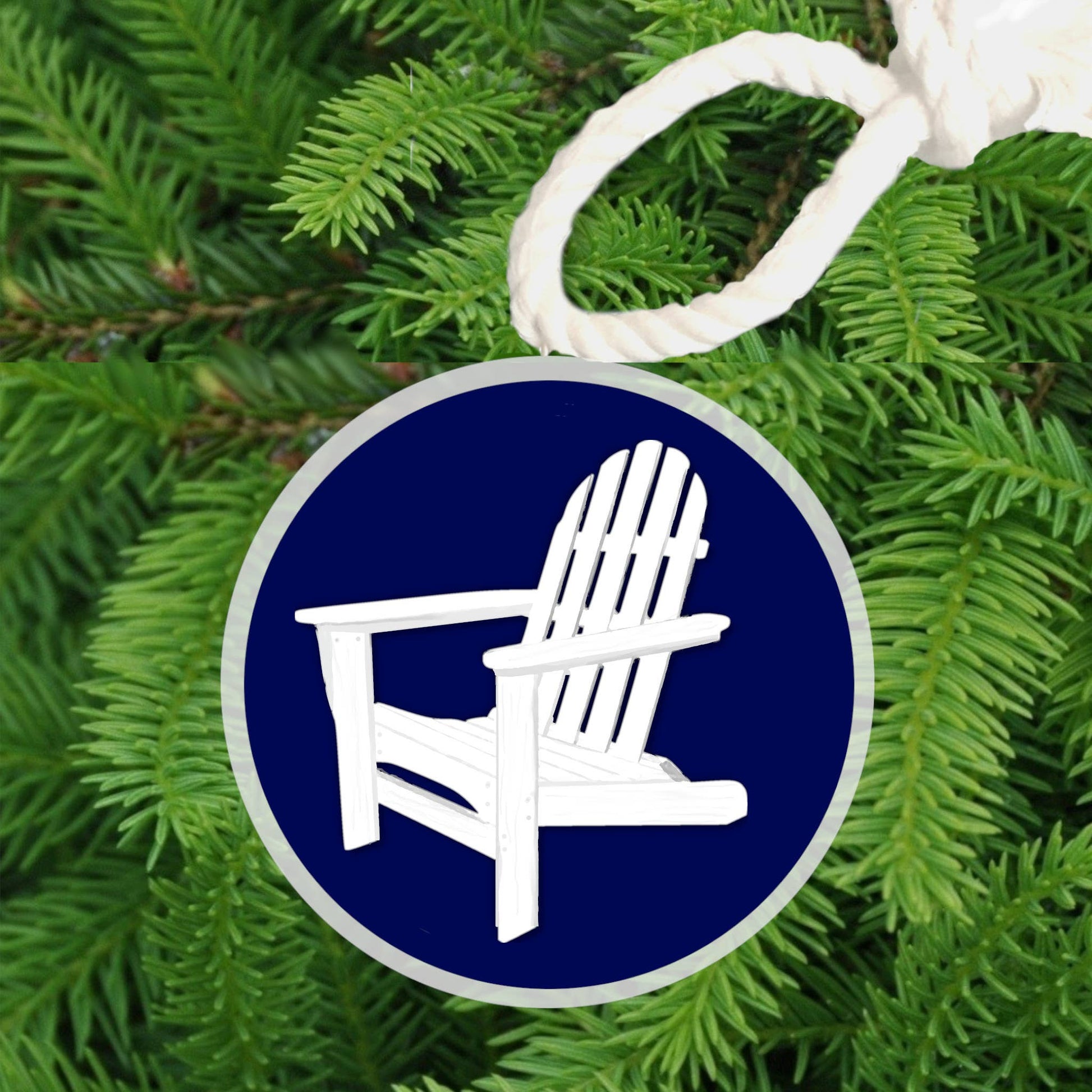 Christmas Ornament - Coastal Adirondack Chair - Coastal Brahmin